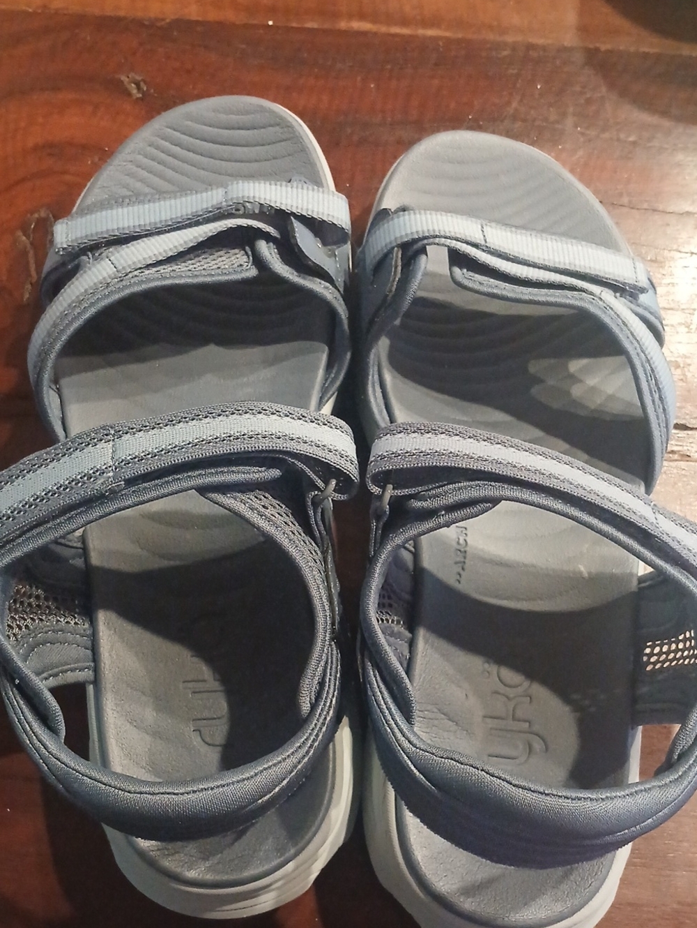Ryka Light Gray Women's Strappy Comfort Sandals